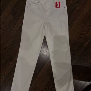 White Straight-Leg Jeans